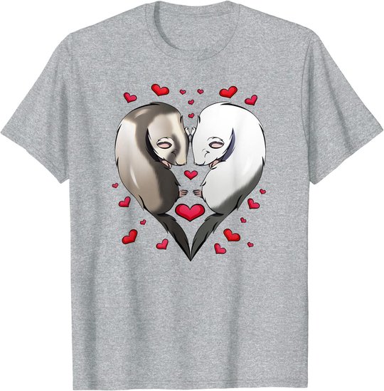 Frettchen Liebe Valentinstag Geschenk T-Shirt