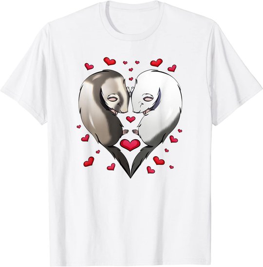 Frettchen Liebe Valentinstag Geschenk T-Shirt