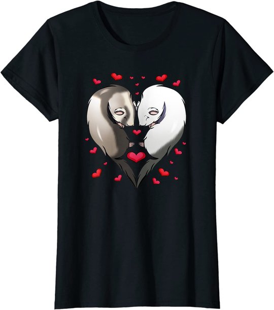 Frettchen Liebe Valentinstag Geschenk T-Shirt