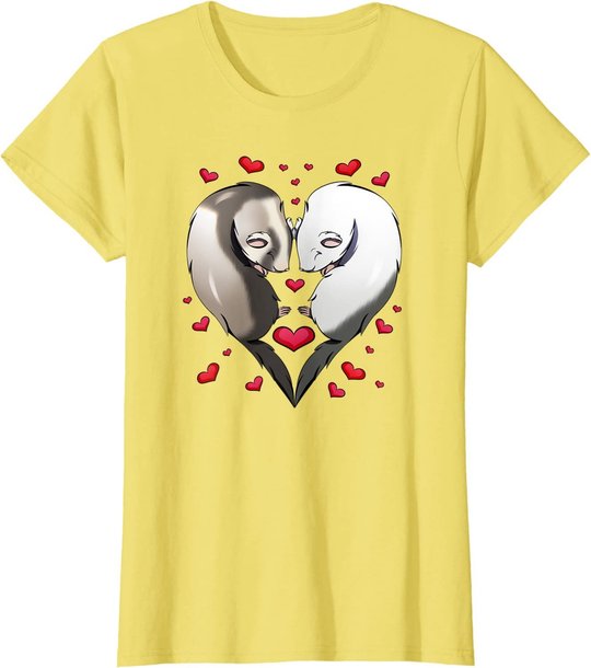Frettchen Liebe Valentinstag Geschenk T-Shirt