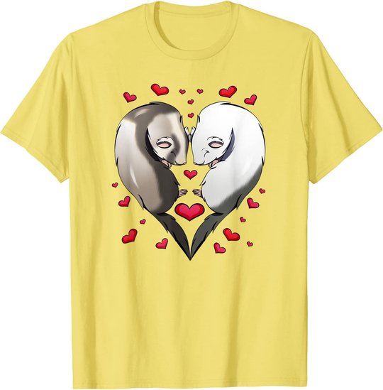 Frettchen Liebe Valentinstag Geschenk T-Shirt