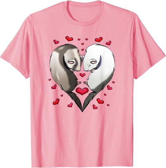 Frettchen Liebe Valentinstag Geschenk T-Shirt