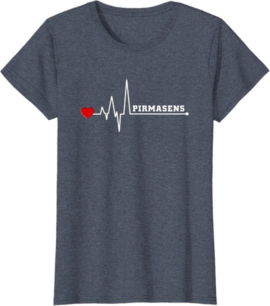 Pirmasens Herzschlag Heartbeat Stadt Liebe T-Shirt T-Shirt