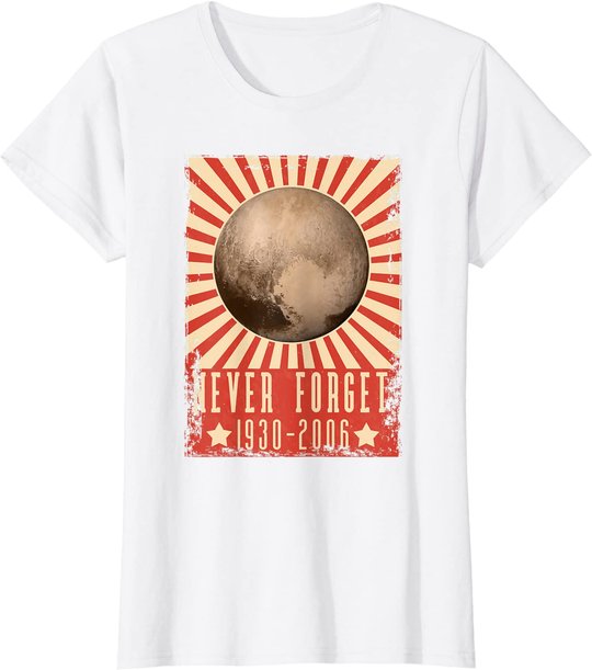 Vintage Never Forget Pluto - UDSSR Space Graphic Poster T-Shirt