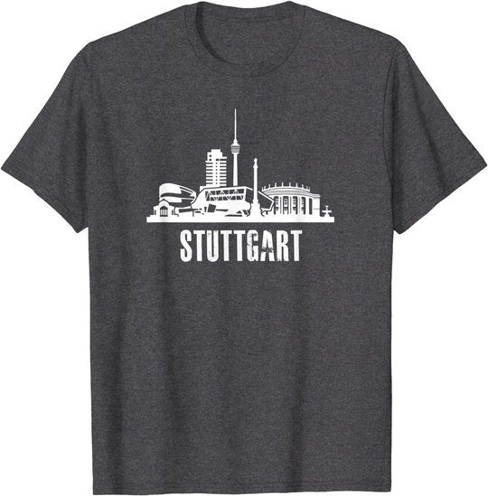 Stuttgart Stadt Silhouette und Skyline der Innenstadt T-Shirt