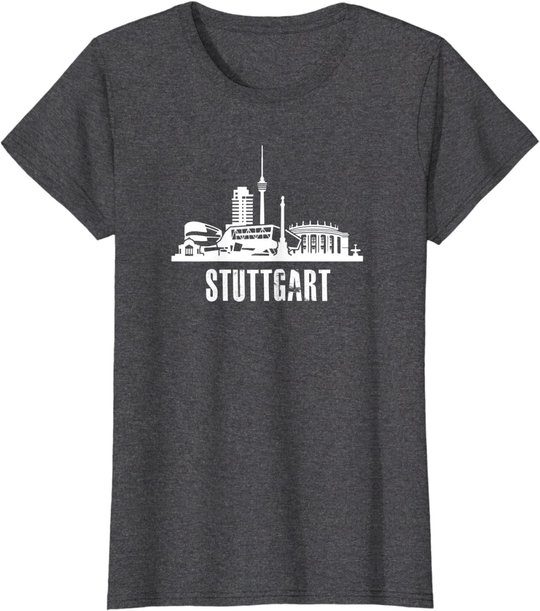 Stuttgart Stadt Silhouette und Skyline der Innenstadt T-Shirt