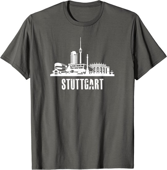 Stuttgart Stadt Silhouette und Skyline der Innenstadt T-Shirt
