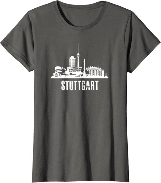Stuttgart Stadt Silhouette und Skyline der Innenstadt T-Shirt