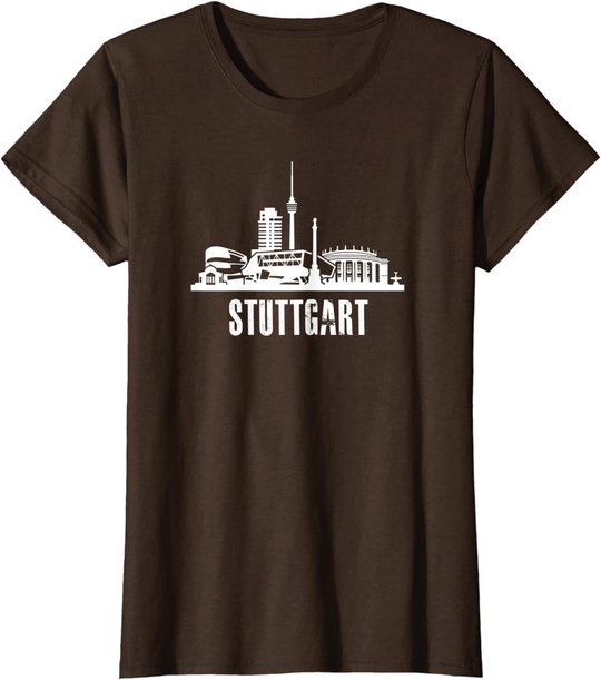 Stuttgart Stadt Silhouette und Skyline der Innenstadt T-Shirt