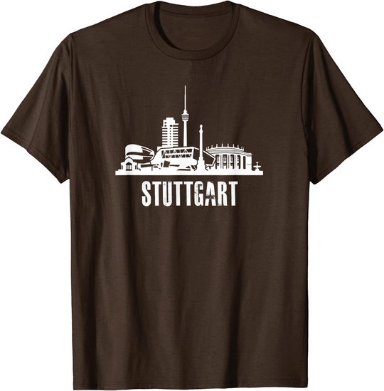 Stuttgart Stadt Silhouette und Skyline der Innenstadt T-Shirt