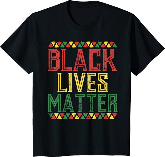 Black Lives Matter Kente African Pride Protest BLM Equality T-Shirt