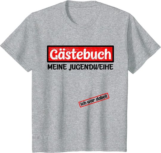 Jugendweihe Junge Mädchen Gästebuch Konfirmation Geschenk T-Shirt