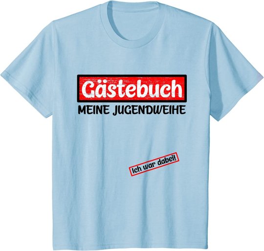 Jugendweihe Junge Mädchen Gästebuch Konfirmation Geschenk T-Shirt