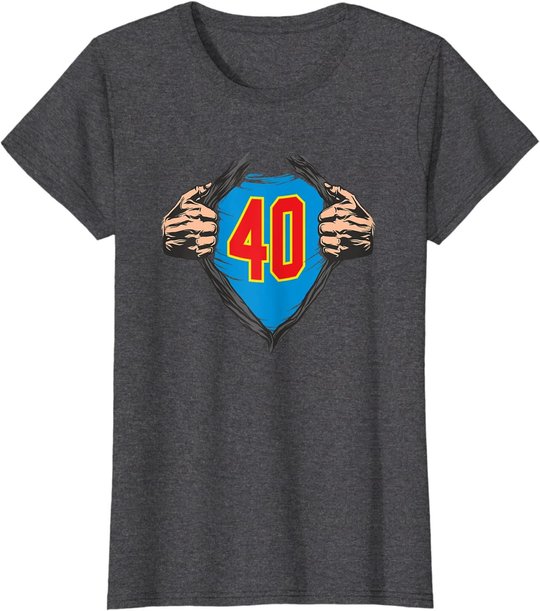 Superhelden Geschenke zum 40 Geburtstag - 40 T-Shirt