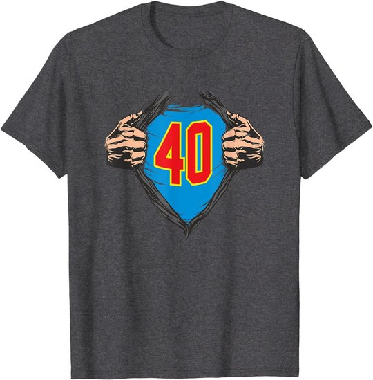 Superhelden Geschenke zum 40 Geburtstag - 40 T-Shirt