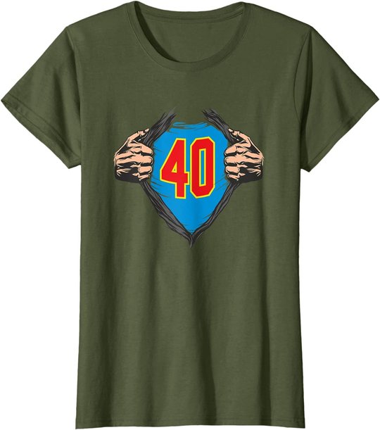 Superhelden Geschenke zum 40 Geburtstag - 40 T-Shirt