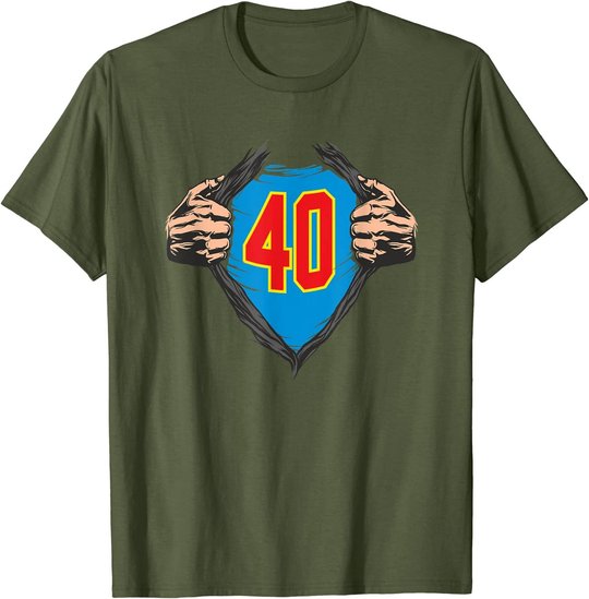 Superhelden Geschenke zum 40 Geburtstag - 40 T-Shirt