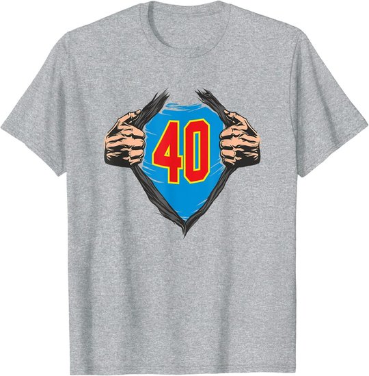 Superhelden Geschenke zum 40 Geburtstag - 40 T-Shirt