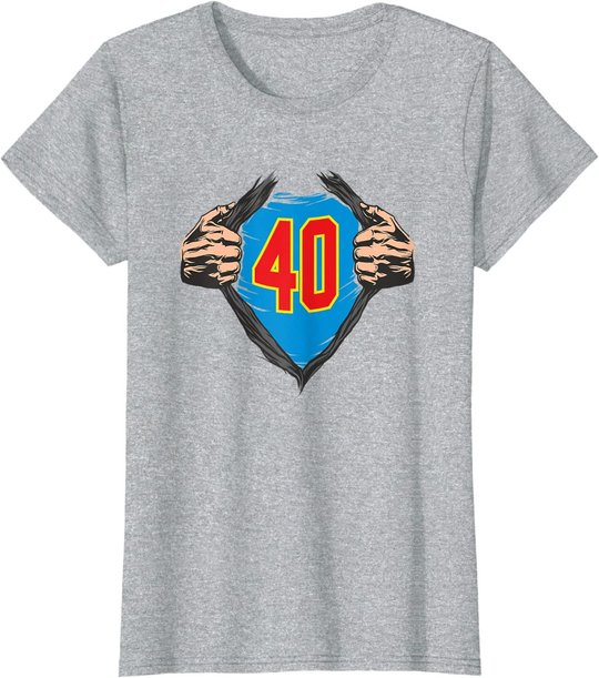 Superhelden Geschenke zum 40 Geburtstag - 40 T-Shirt