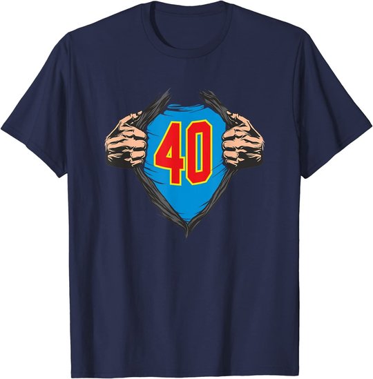 Superhelden Geschenke zum 40 Geburtstag - 40 T-Shirt