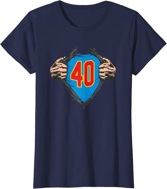 Superhelden Geschenke zum 40 Geburtstag - 40 T-Shirt