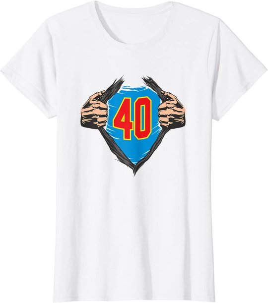 Superhelden Geschenke zum 40 Geburtstag - 40 T-Shirt