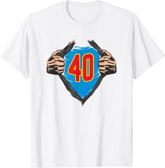 Superhelden Geschenke zum 40 Geburtstag - 40 T-Shirt