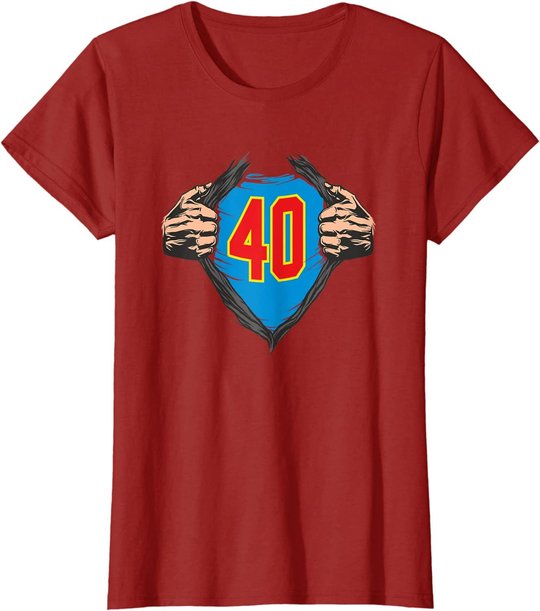 Superhelden Geschenke zum 40 Geburtstag - 40 T-Shirt