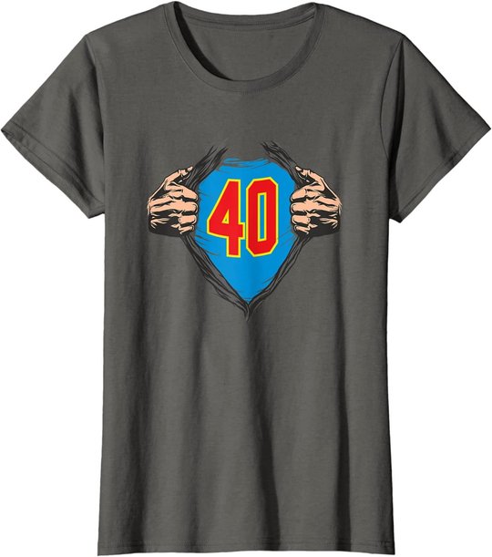 Superhelden Geschenke zum 40 Geburtstag - 40 T-Shirt