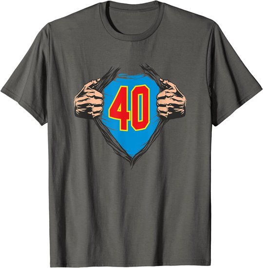 Superhelden Geschenke zum 40 Geburtstag - 40 T-Shirt