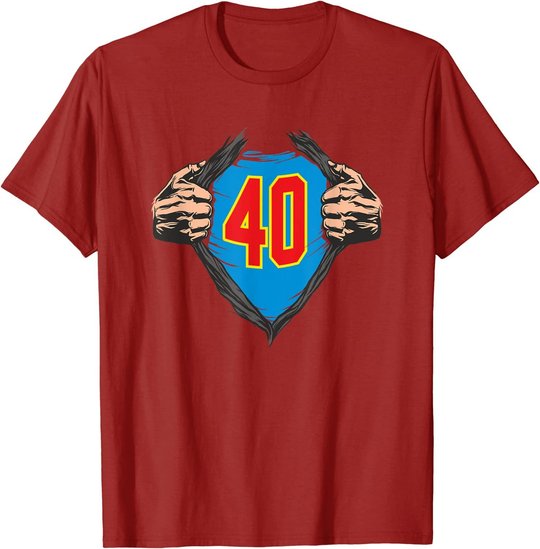 Superhelden Geschenke zum 40 Geburtstag - 40 T-Shirt