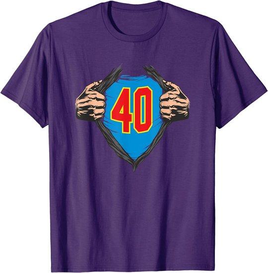 Superhelden Geschenke zum 40 Geburtstag - 40 T-Shirt