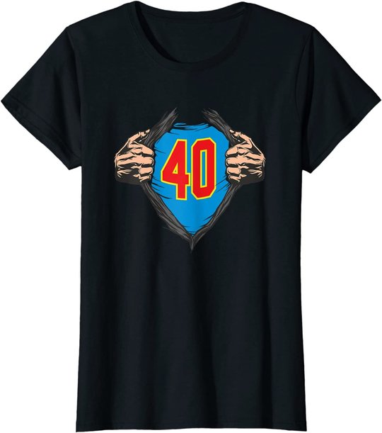 Superhelden Geschenke zum 40 Geburtstag - 40 T-Shirt