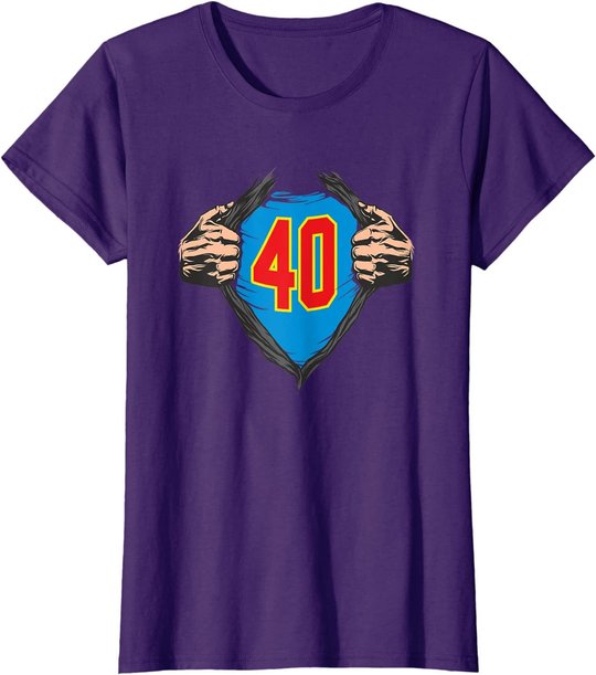 Superhelden Geschenke zum 40 Geburtstag - 40 T-Shirt