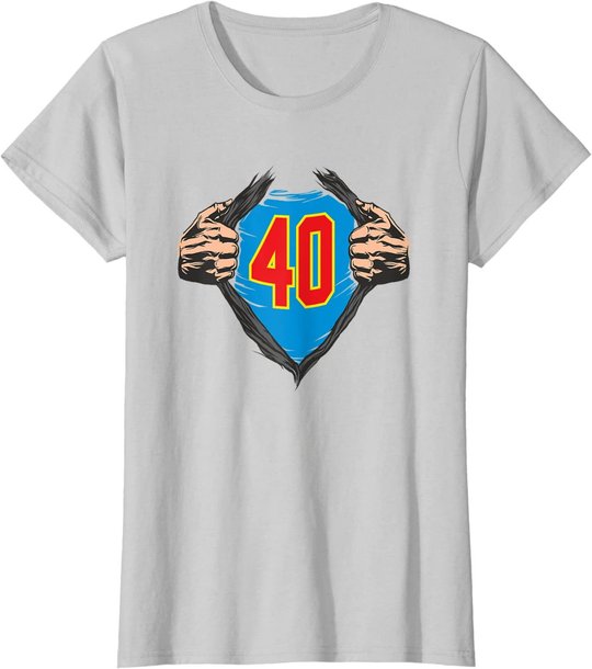 Superhelden Geschenke zum 40 Geburtstag - 40 T-Shirt