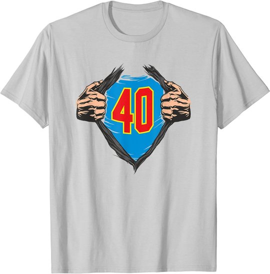 Superhelden Geschenke zum 40 Geburtstag - 40 T-Shirt