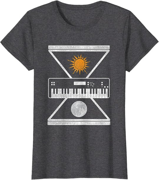 Okkulte Synthesizer Sonne Mond T-Shirt