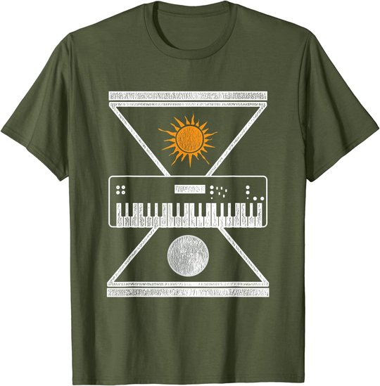 Okkulte Synthesizer Sonne Mond T-Shirt