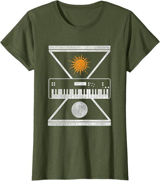 Okkulte Synthesizer Sonne Mond T-Shirt