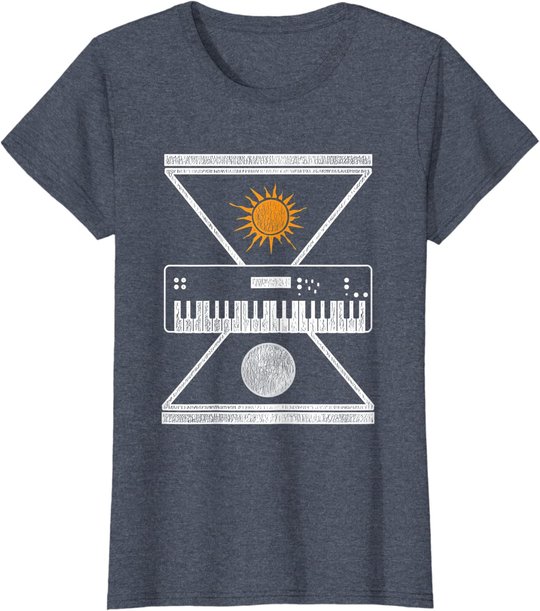 Okkulte Synthesizer Sonne Mond T-Shirt