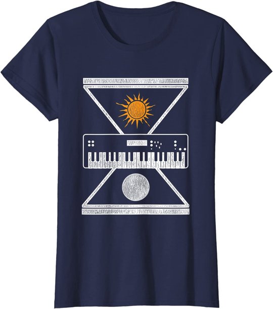 Okkulte Synthesizer Sonne Mond T-Shirt
