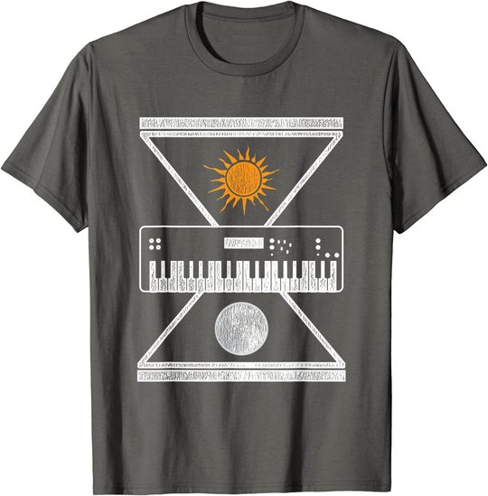 Okkulte Synthesizer Sonne Mond T-Shirt