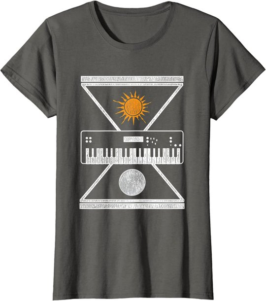 Okkulte Synthesizer Sonne Mond T-Shirt