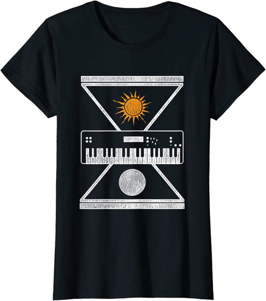 Okkulte Synthesizer Sonne Mond T-Shirt