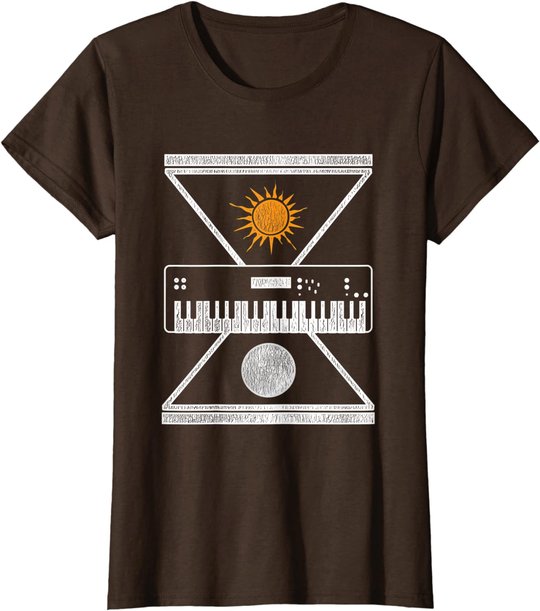 Okkulte Synthesizer Sonne Mond T-Shirt