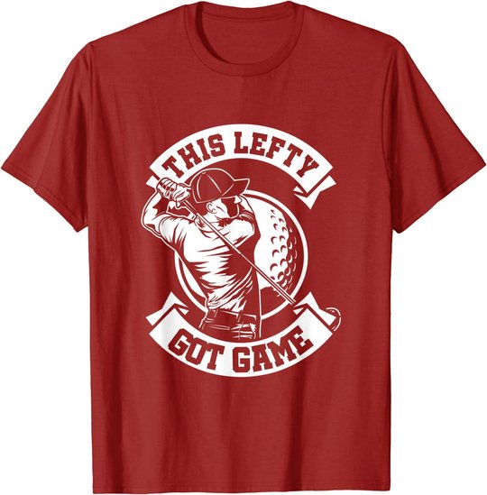 Herren Linkshänder Spieler Golf Spieler Lefty Golfspieler Geschenk T-Shirt