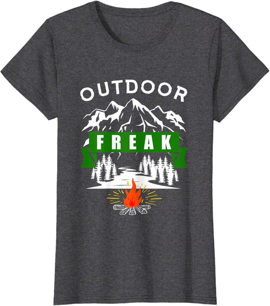 Camping Shirt, Wandern, Natur, Berge, Lustiges Outdoor Freak T-Shirt