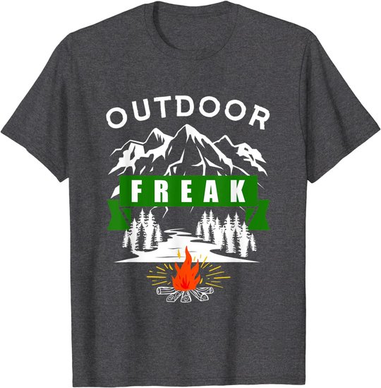 Camping Shirt, Wandern, Natur, Berge, Lustiges Outdoor Freak T-Shirt