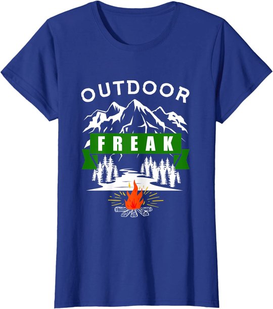 Camping Shirt, Wandern, Natur, Berge, Lustiges Outdoor Freak T-Shirt