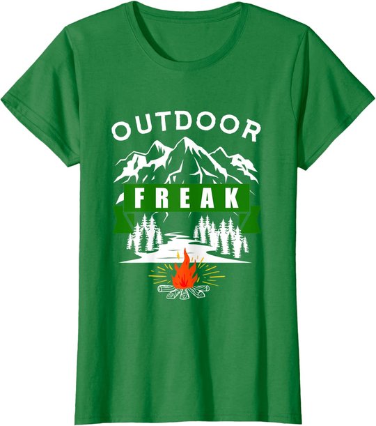 Camping Shirt, Wandern, Natur, Berge, Lustiges Outdoor Freak T-Shirt
